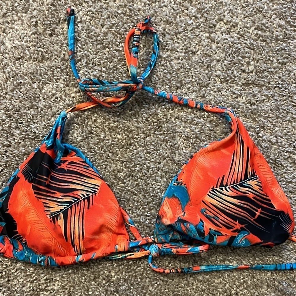 2pc matching tropical bikini top and cover up bathing suit NWOT - Picture 2 of 5